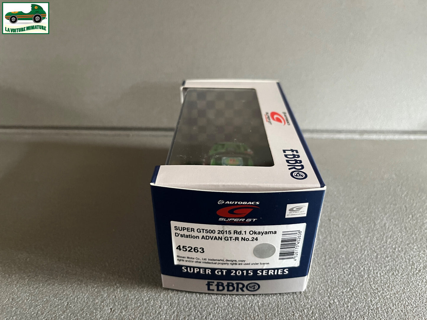 Voiture Miniature Nissan D'Station Advan GT-R Super GT500 2015 Ebbro 1/43