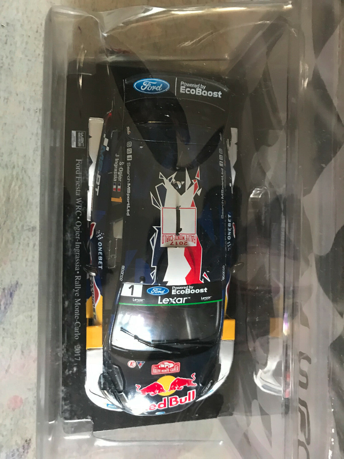 Voiture Miniature Ford Fiesta WRC Rallye Monte Carlo 2017 Ogier Ingrassia 1/24