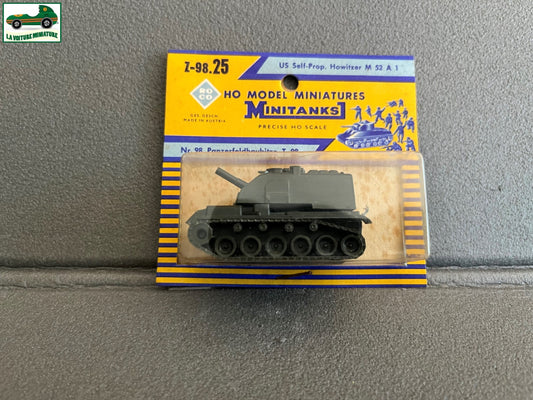 Miniature Engin Militaire Char Z-98.25 US Self-Prop M52A Roco Minitanks 1/87 HO