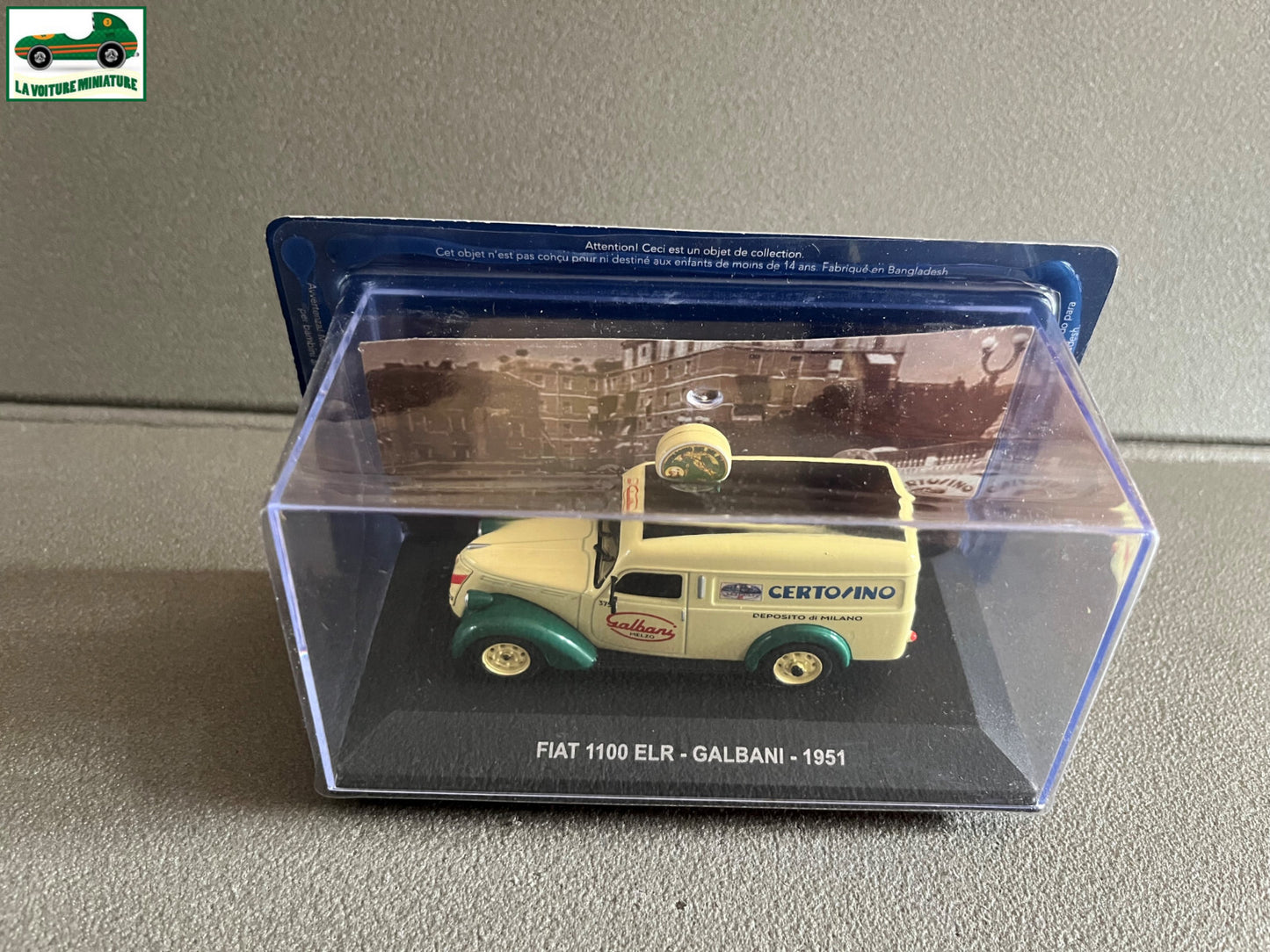 Voiture Miniature Fiat 1100 ELR Galbani 1951 au 1/43