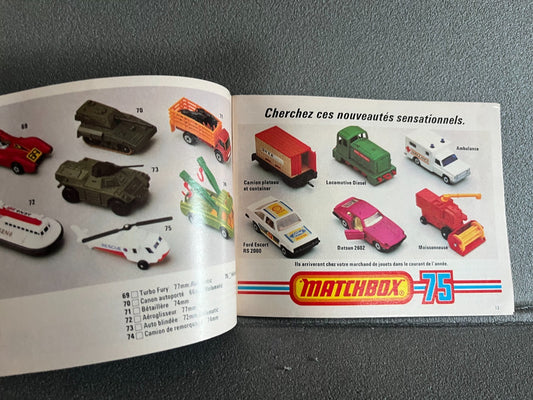 Ancien Dépliant Documentation Catalogue Jouet Voiture Matchbox 1978