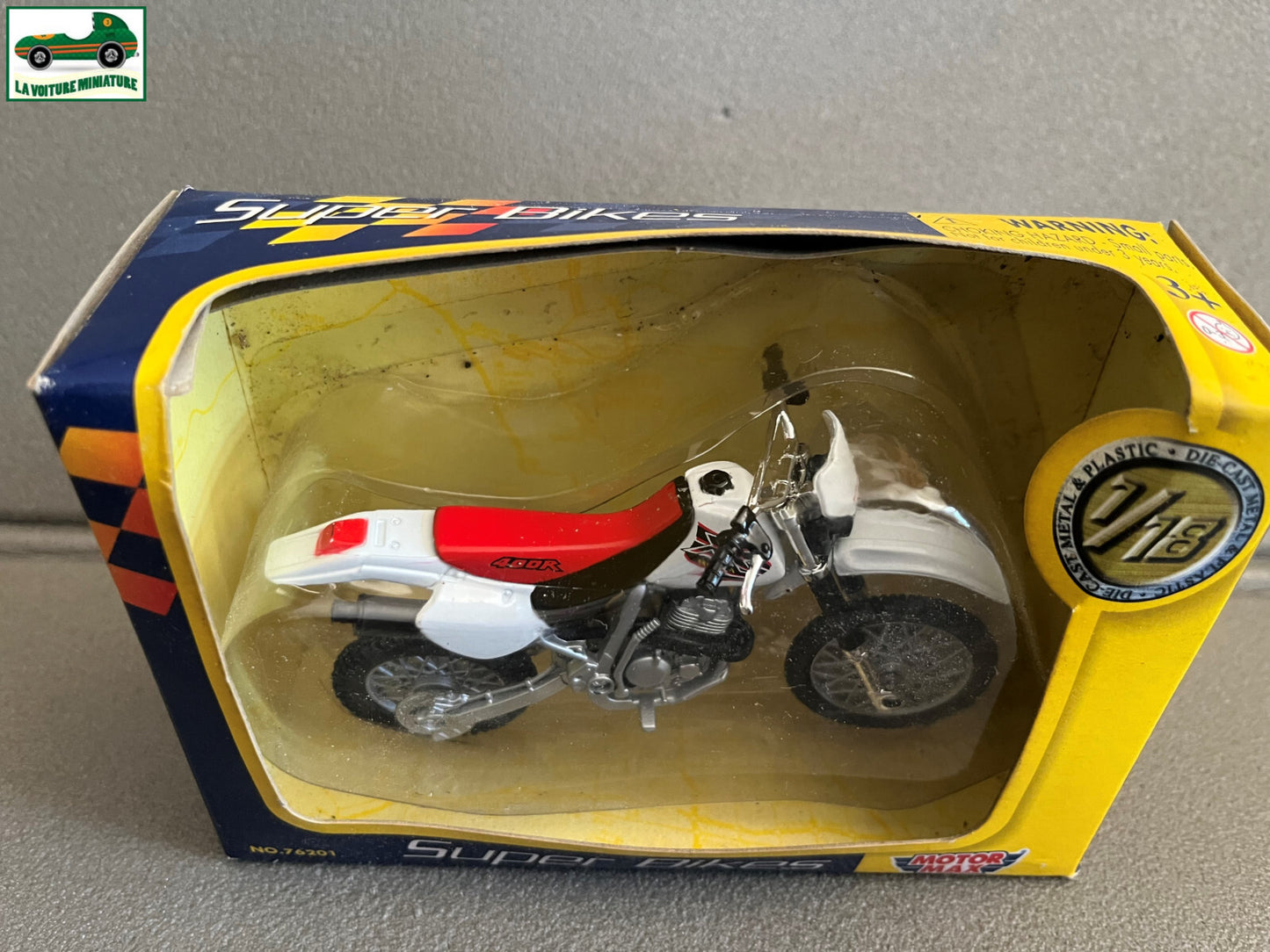 Moto miniature Honda 400R Cross Super Bikes Motor Max 1/18