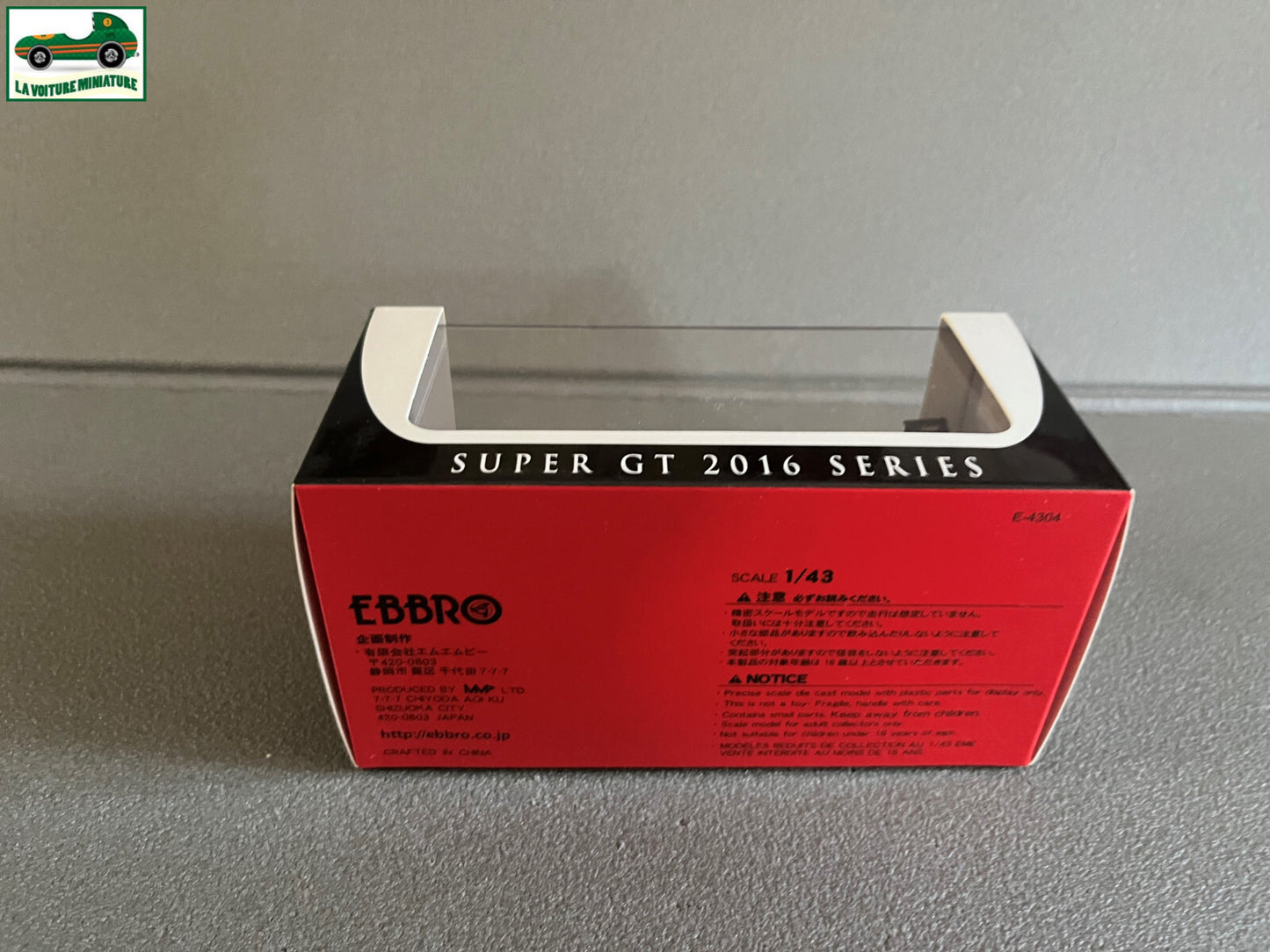 Voiture Miniature Gainer Tanax GT-R Super GT GT300 2016 Ebbro au 1/43