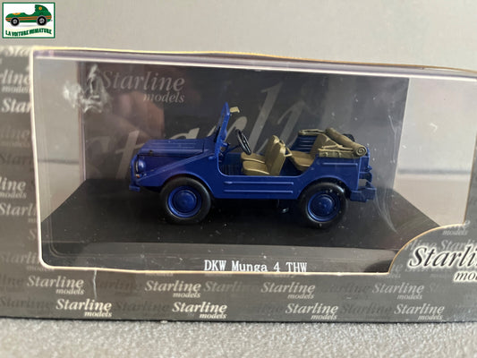 Voiture Miniature DKW Munga 4 THW Starline Models au 1/43
