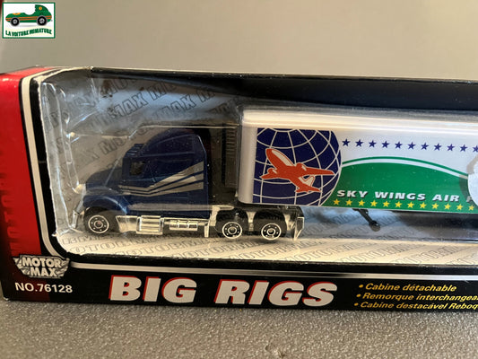Voiture Miniature Camion Semi Remorque Motormax 76128 Big Rigs 1/64 19cm