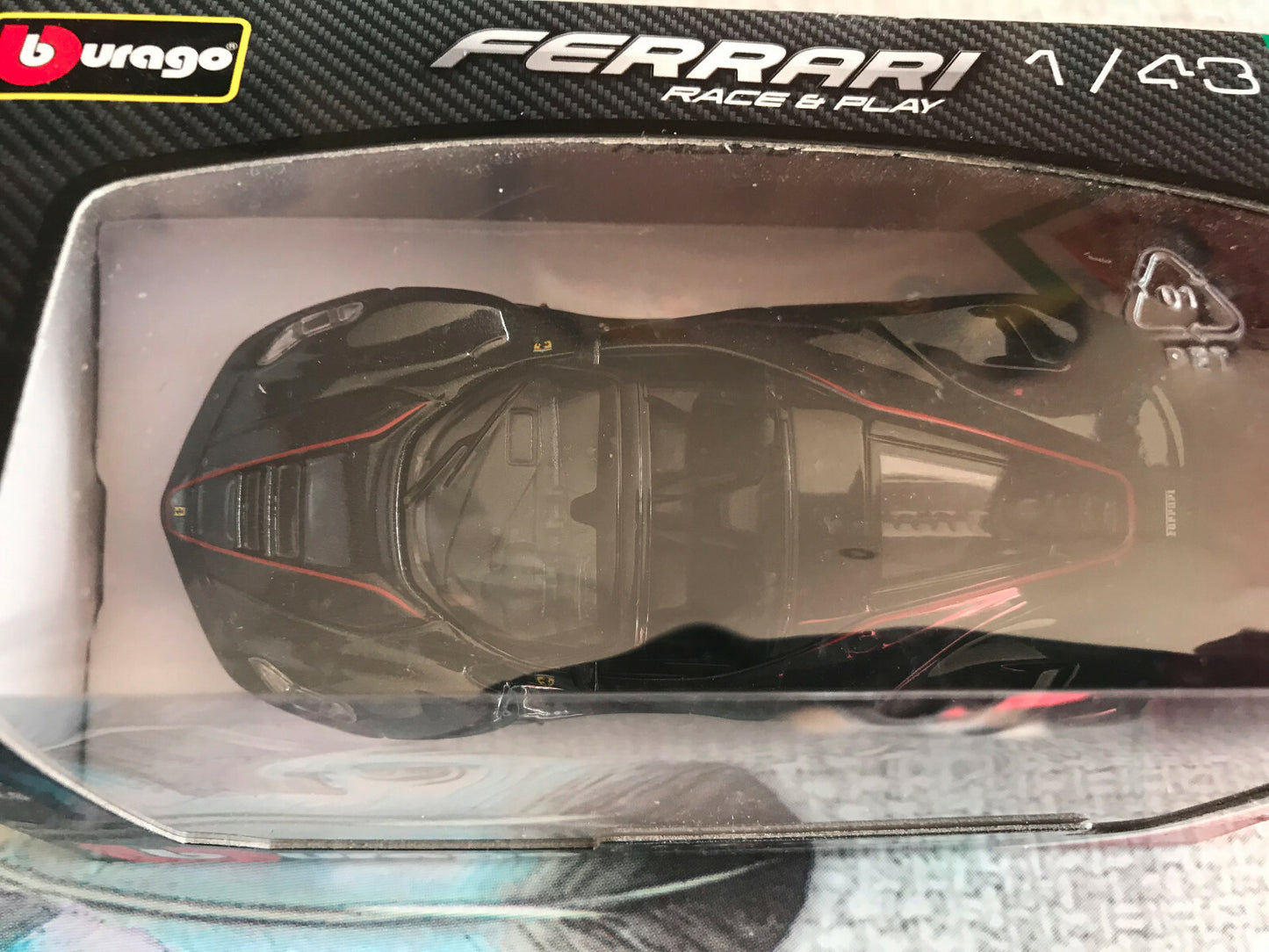Voiture miniature Ferrari Aperta Burago Noire au 1/43