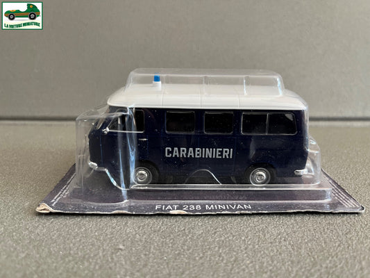 Voiture miniature Fiat 238 Minivan Carabinieri Police du Monde DeAgostini 1/43