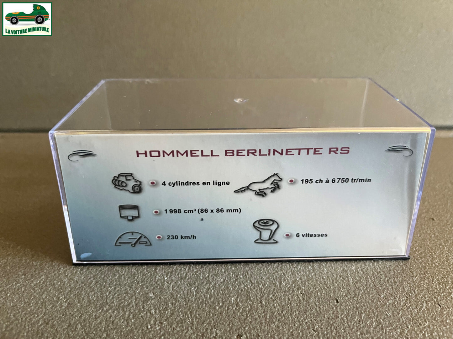 Voiture Miniature Hommell Berlinette RS 1999 au 1/43 Ixo Altaya