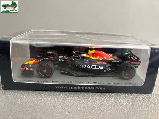 Voiture Miniature Formule 1 F1 Oracle Red Bull Racing RB18 Japon Spark au 1/43