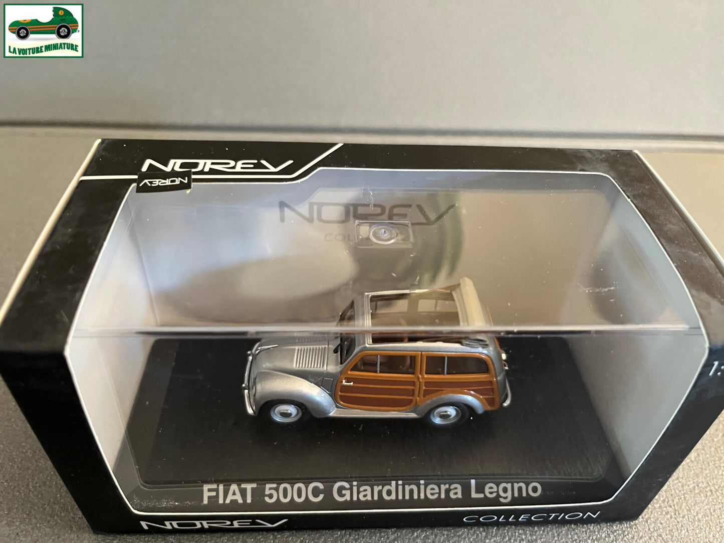 Voiture Miniature Fiat 500C Giardiniera Legno Norev au 1/43