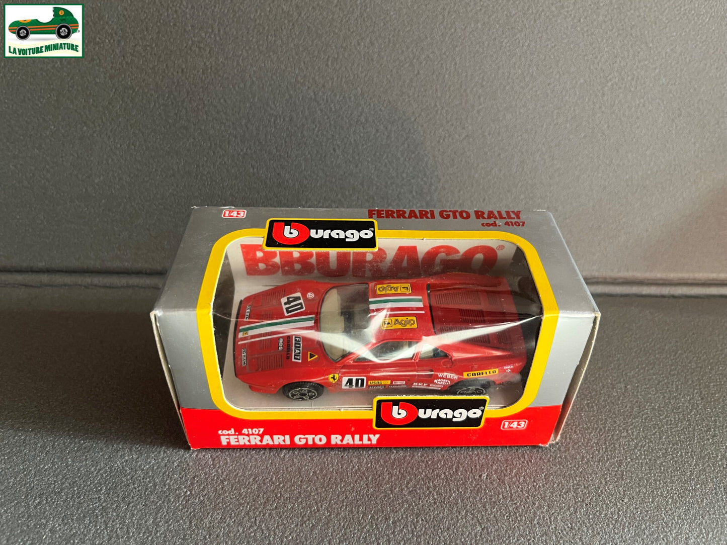 Voiture miniature Collection Ferrari GTO Rally cod 4107 Burago 1/43