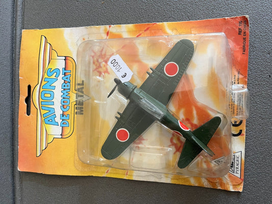 Ancien Avion miniature Militaire de Combat Métal Zero Fighter Pyragric REF 118