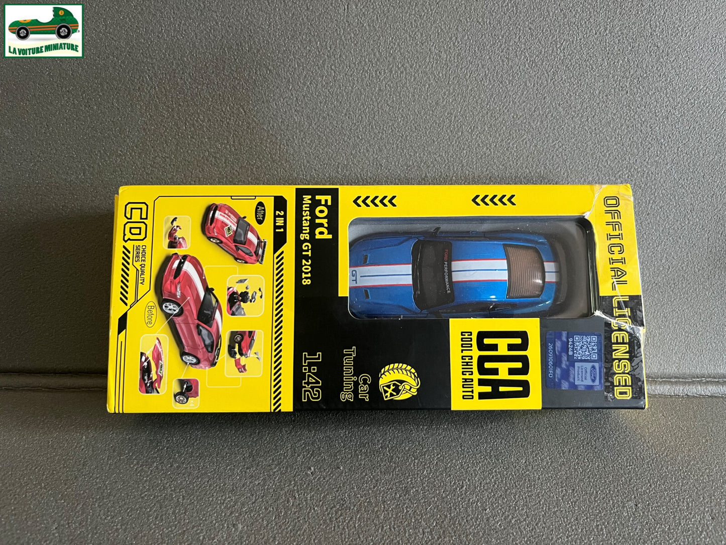 Voiture Miniature Ford Mustang GT 2018 Tuning CCA Cool Chic Auto 1/42 non 1/43