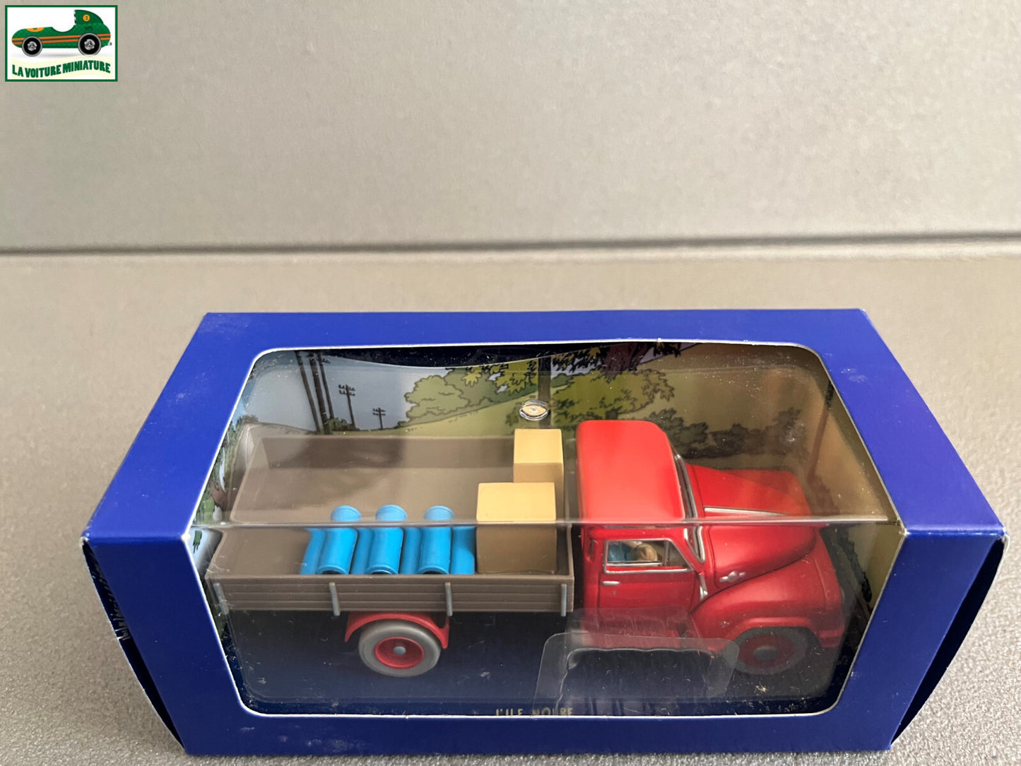 Miniature En Voiture Tintin Camion Rouge Ile Noire Hanomag Hergé Atlas au 1/43