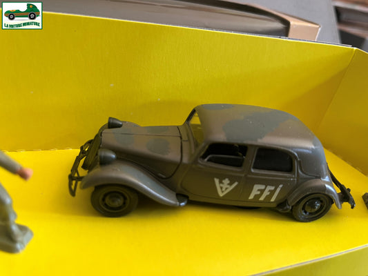 Voiture Miniature Militaire Citroen 15CV Traction FFI 6035 Solido 1/43