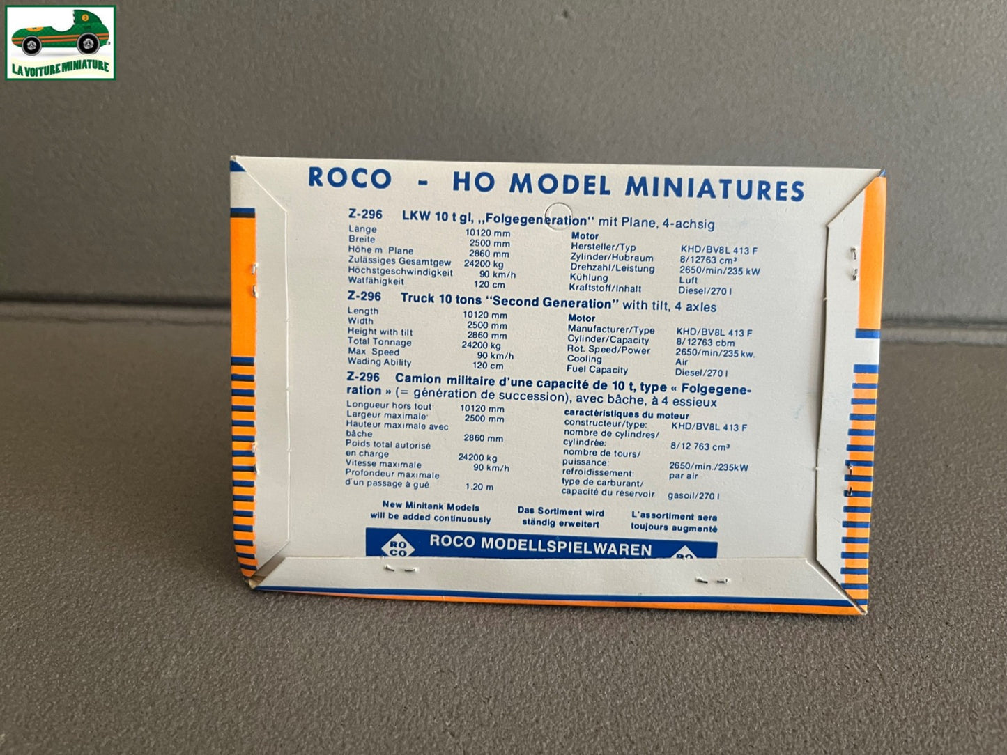 Miniature Engin Militaire Camion Blindé Z-296 LKW 10 tgl Roco Minitanks 1/87 HO