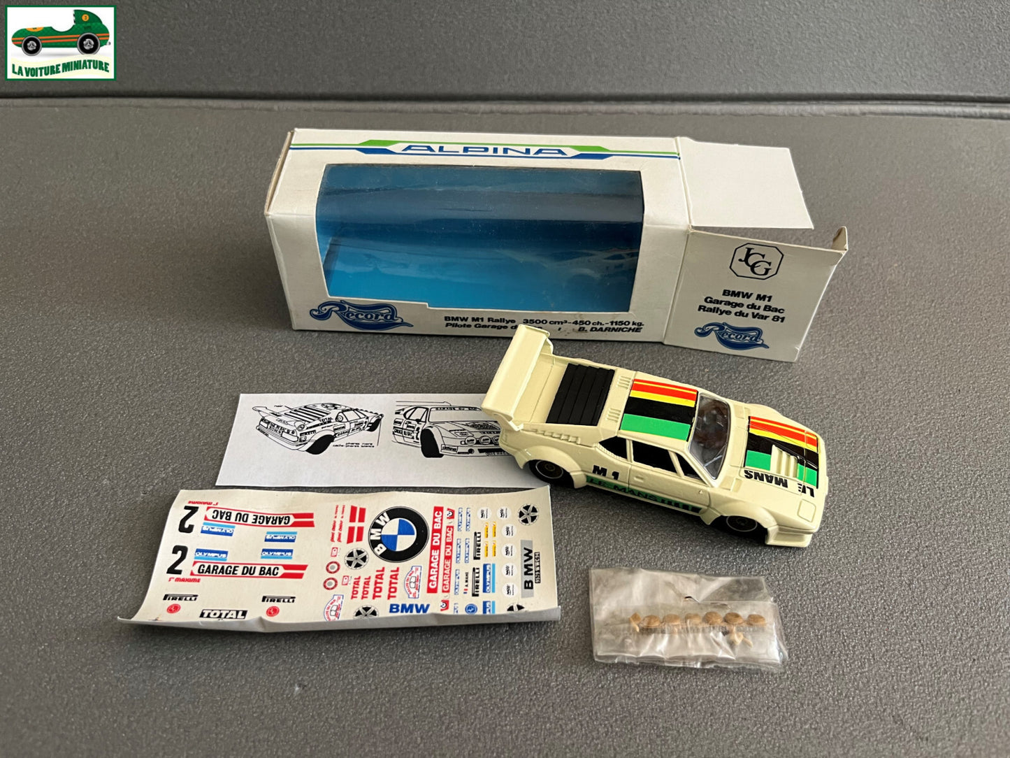 Voiture miniature Kit BMW M1 Garage du Bac Rallye du Var Record Solido 1/43