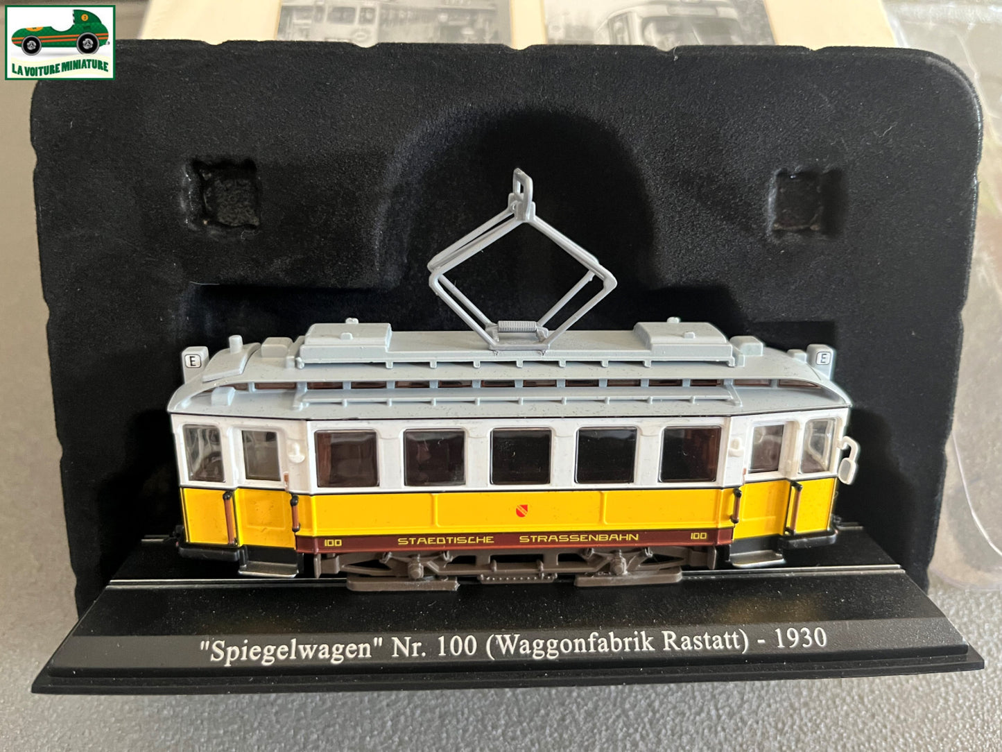 Voiture Miniature Tramway Spiegelwagen Nr. 100 1930 Ixo Atlas au 1/87