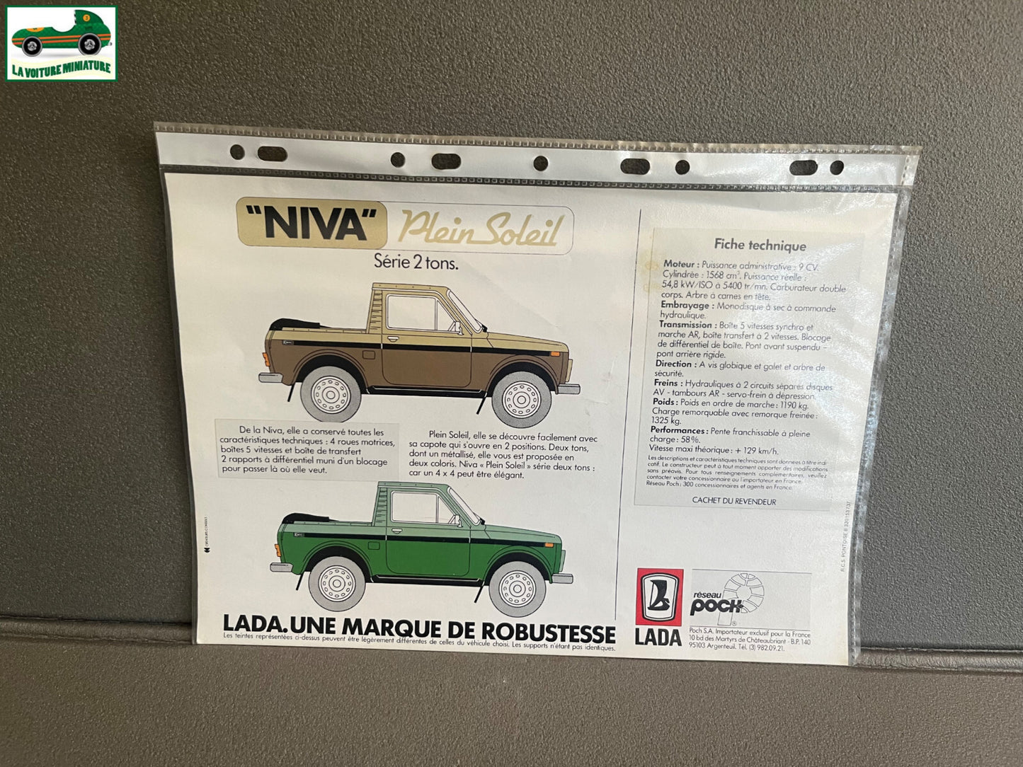 Ancien Dépliant Brochure Documentation Automobile Lada Niva Plein Soleil