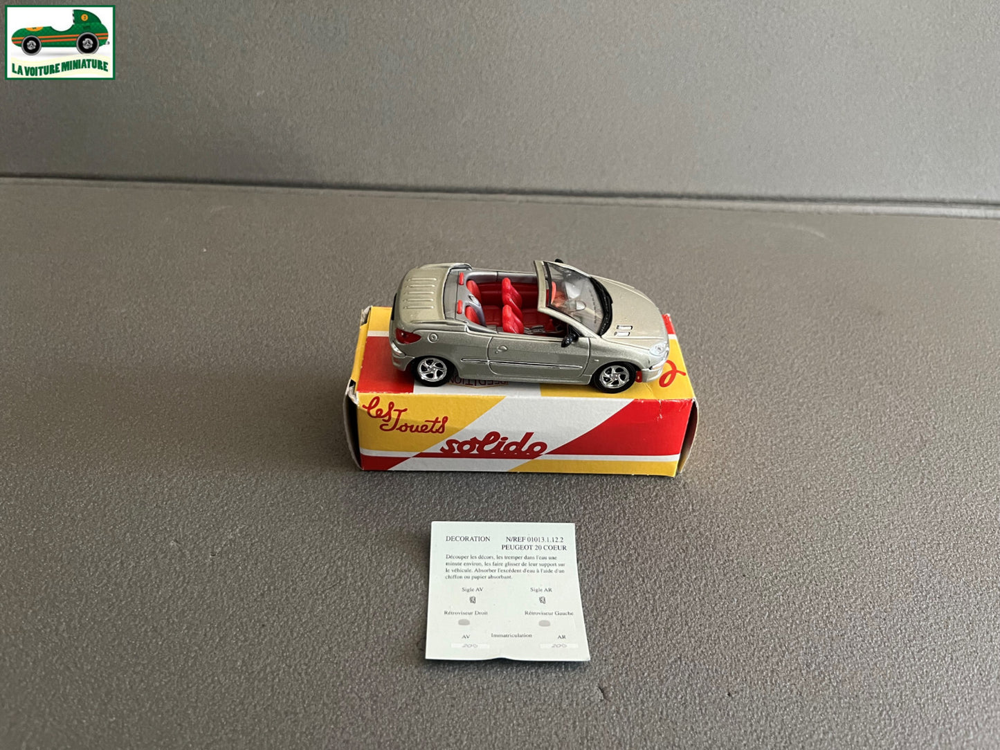 Voiture Miniature Peugeot 20 Coeur 1999 206 Solido Hachette 1/43
