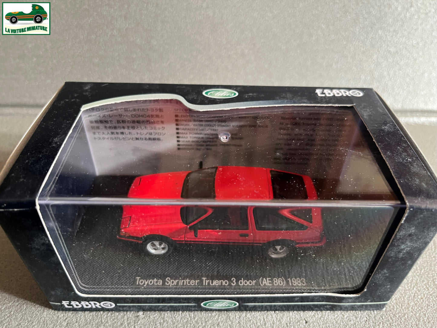 Voiture Miniature Toyota Sprinter Trueno AE 86 1983 Ebbro 1/43