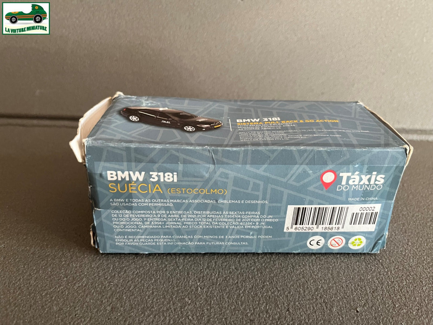 Voiture Miniature BMW 318i Stockholm Taxi du Monde Welly au 1/38