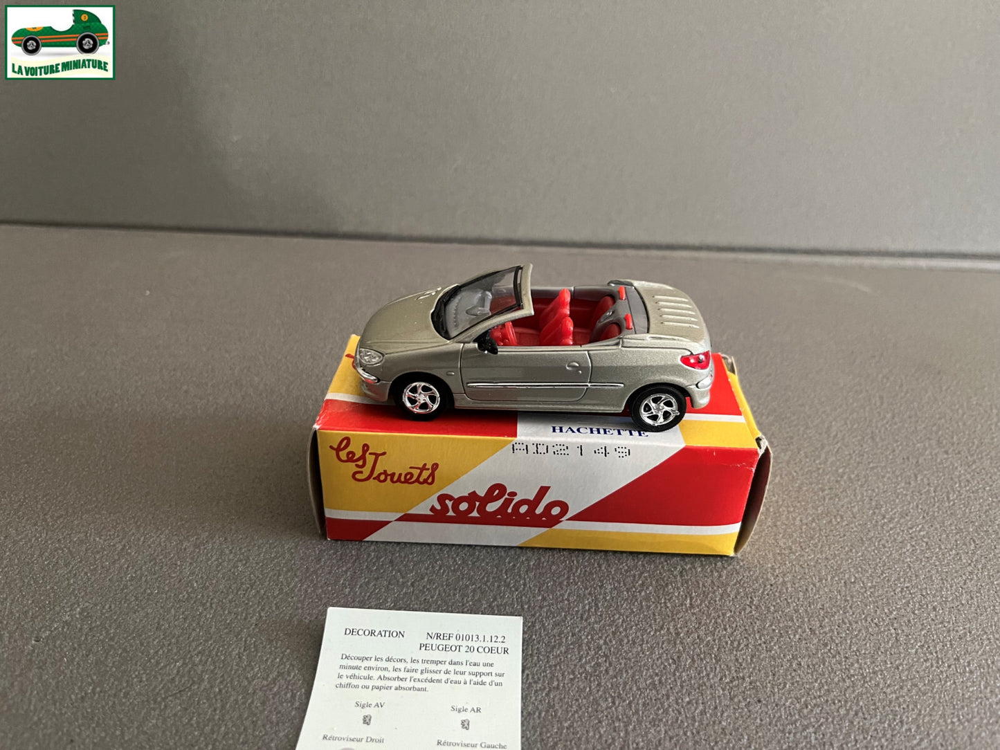 Voiture Miniature Peugeot 20 Coeur 1999 206 Solido Hachette 1/43