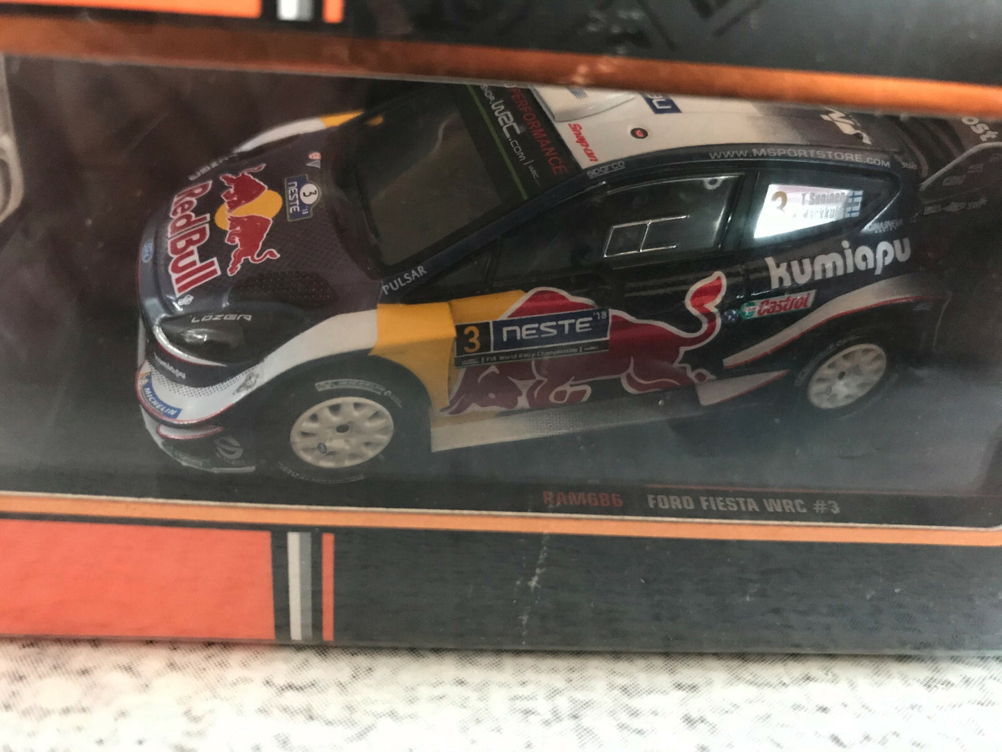 Voiture Miniature Ford Fiesta WRC #3 Rallye Finlande 2018 Suninen Ixo 1/43