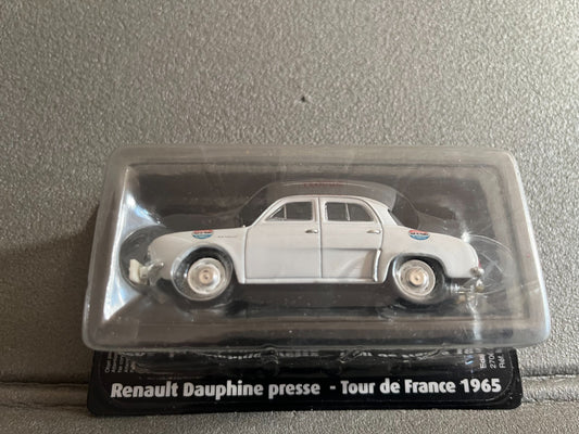 Voiture Miniature Renault Dauphine Presse 1965 Norev Tour de France Vélo 1/43