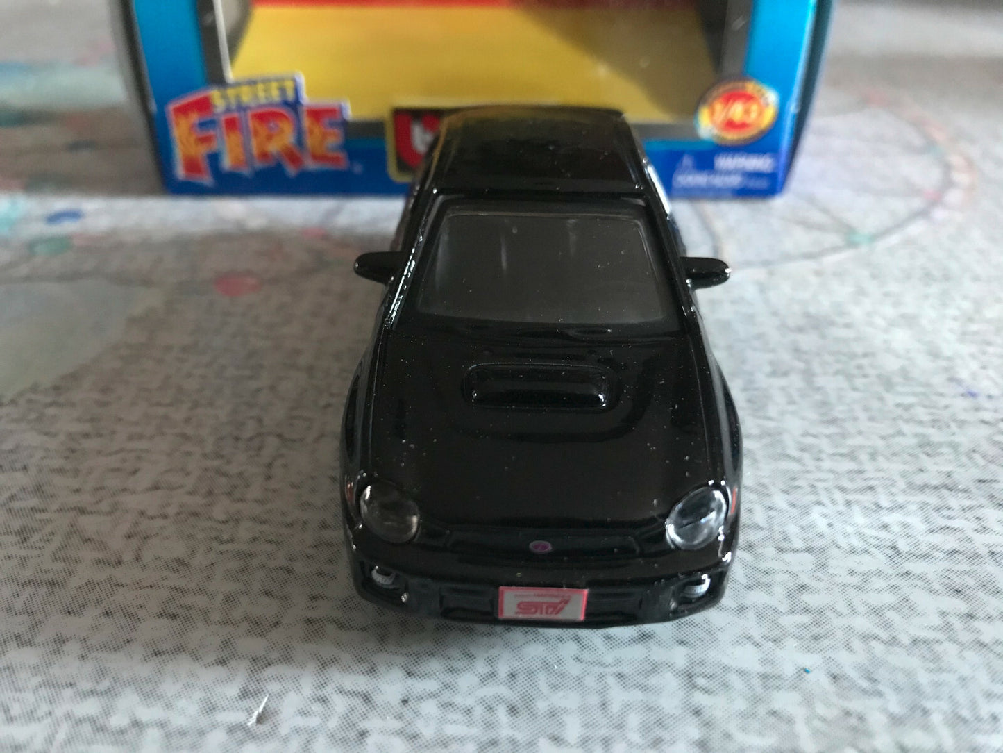 Voiture miniature Burago Street Fire Subaru Impreza WRX STI au 1/43