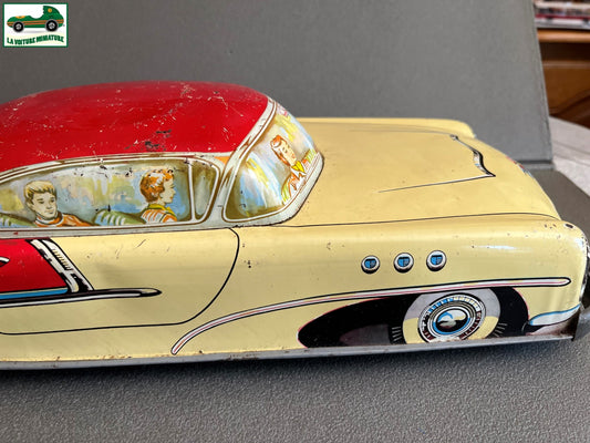 Jouet Ancien Voiture Américainne Tôle Joustra France Commander Vintage Mécanisme