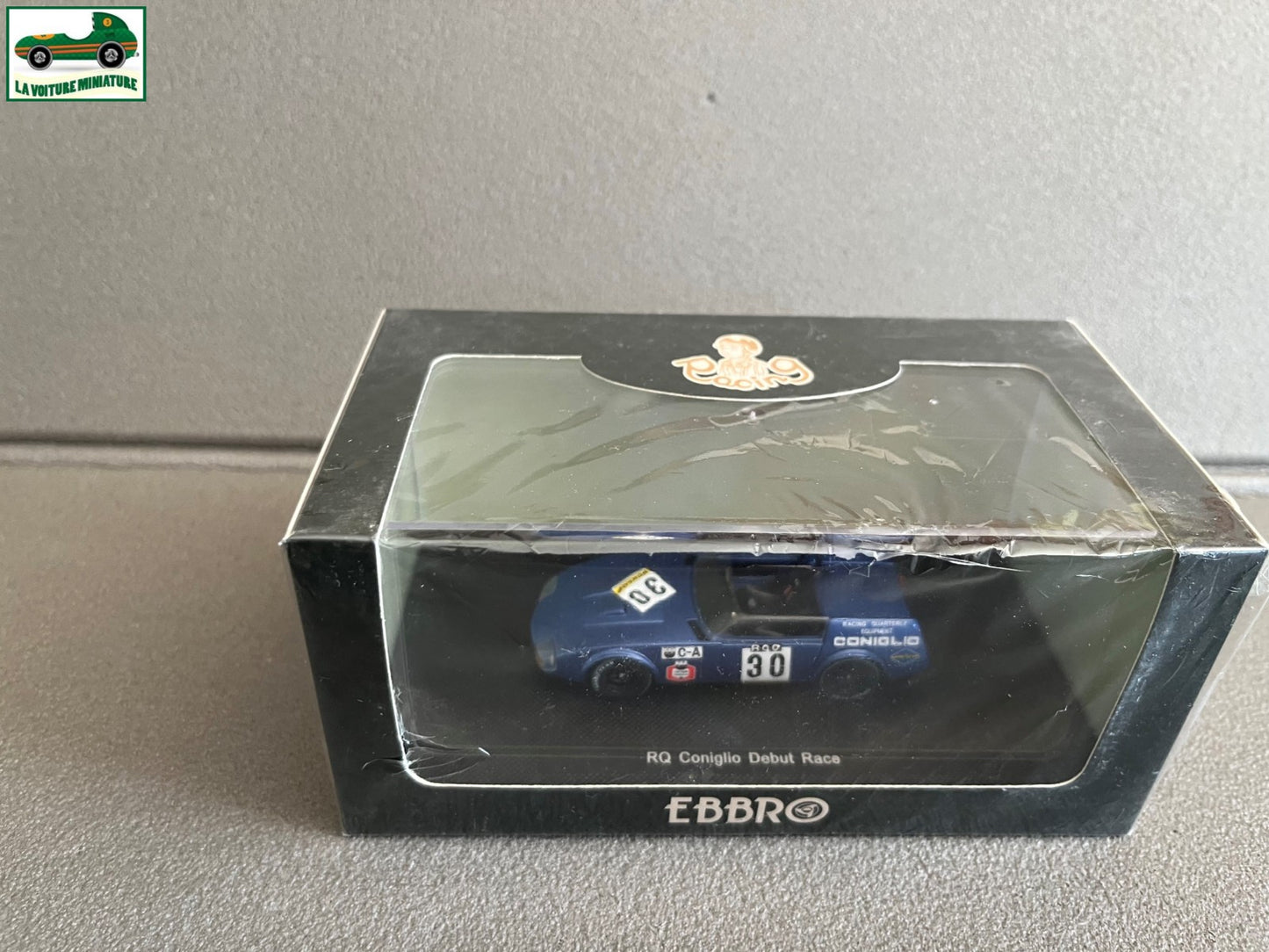 Voiture Miniature RQ Coniglio Debut Race Ebbro au 1/43