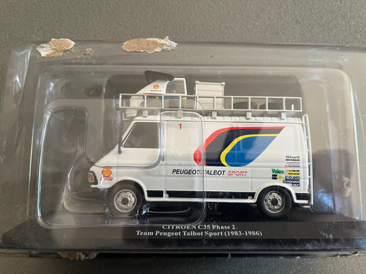 Camion Assistance Rallye Citroen C35 Phase 2 Team Peugeot Sport 1983 Altaya 1/43
