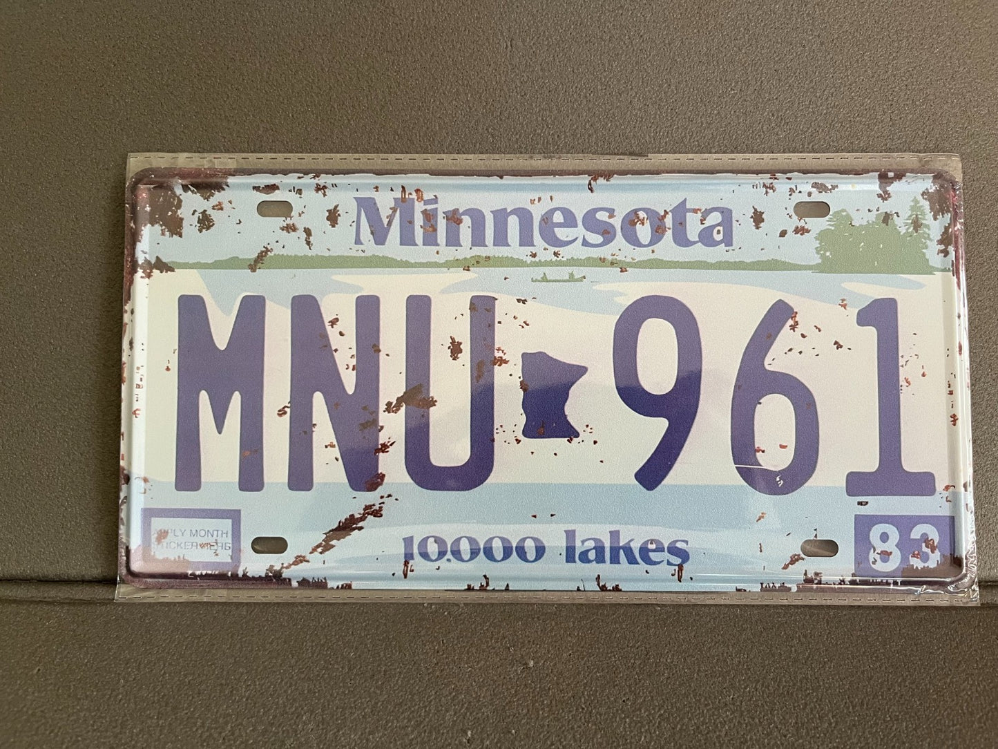 Plaque Métal Voiture Automobile Américaine Immatriculation Minnesota 15 x 30 cm