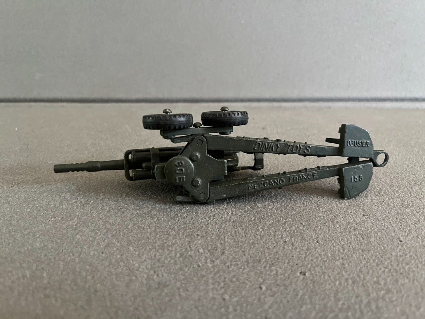 Ancienne Miniature Militaire Canon Obusier 155 Dinky Toys Meccano France Epave