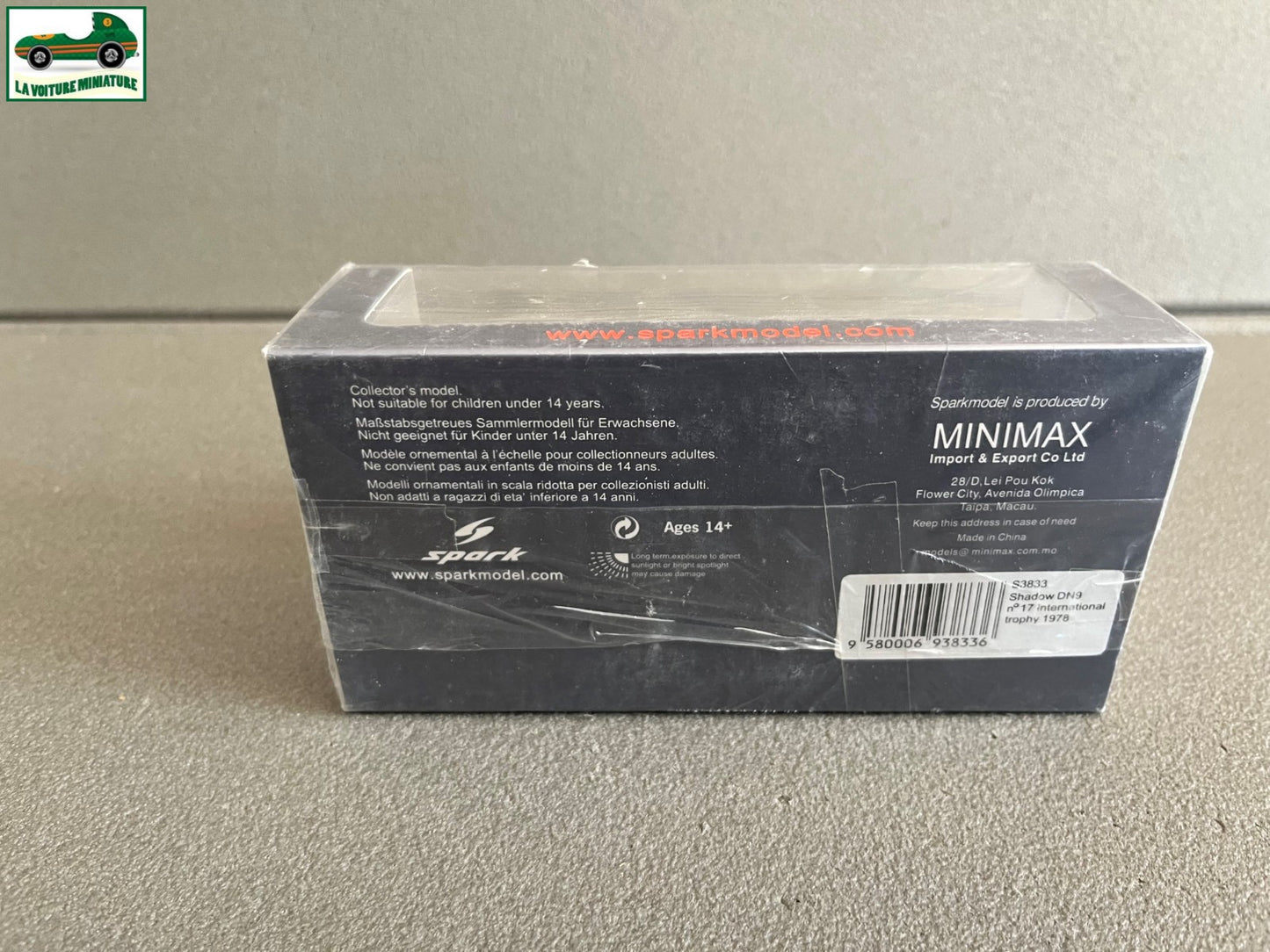 Voiture Miniature Shadow DN9 N°17 International Trophy 1978 Spark au 1/43