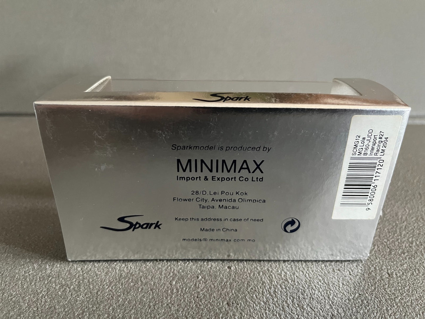 Voiture Miniature MG Lola B160 N°27 LM 2004 Le Mans Spark au 1/43