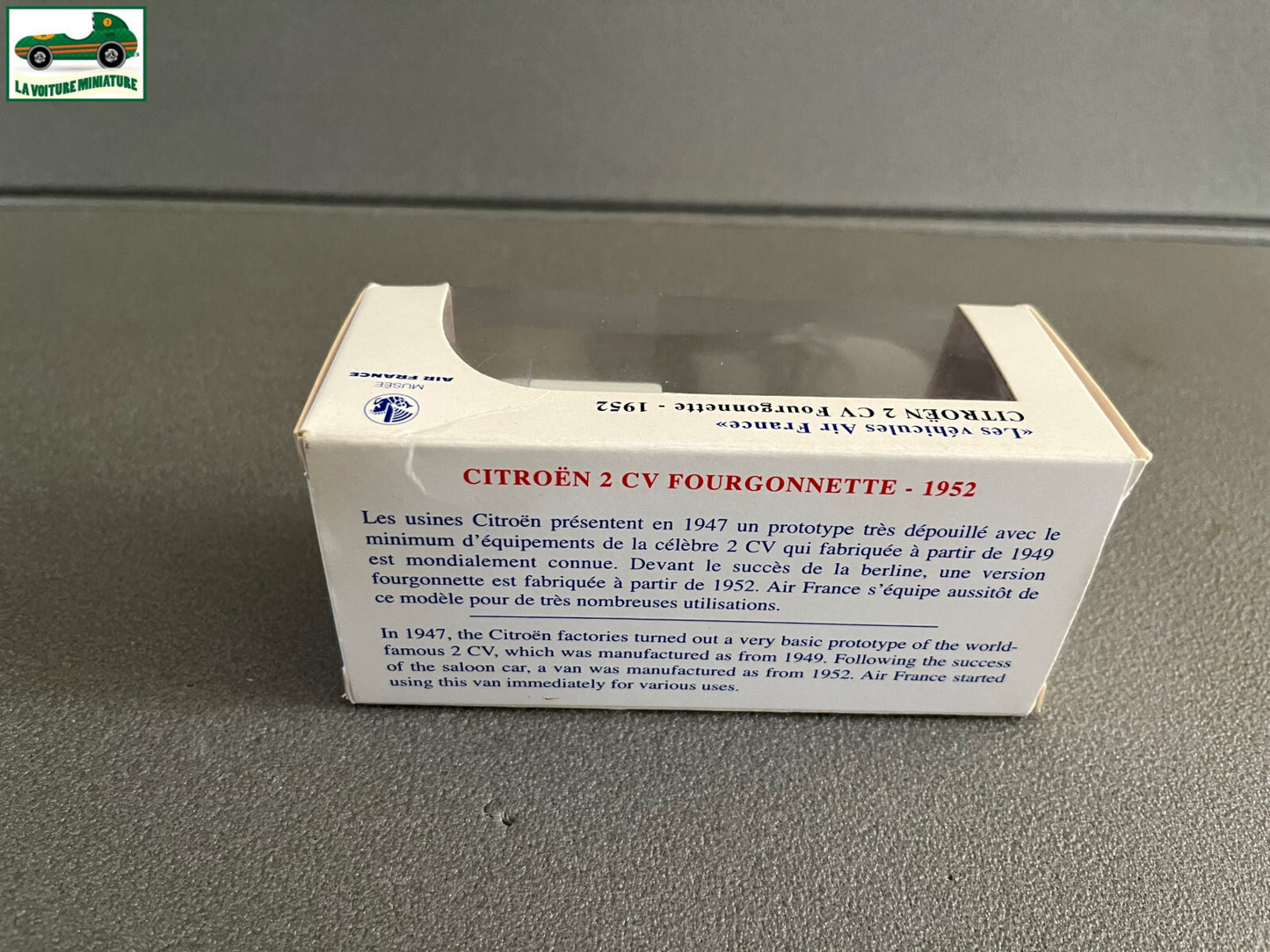 Voiture miniature Citroen 2 CV Fourgonnette 1952 Air France Norev au 1/43