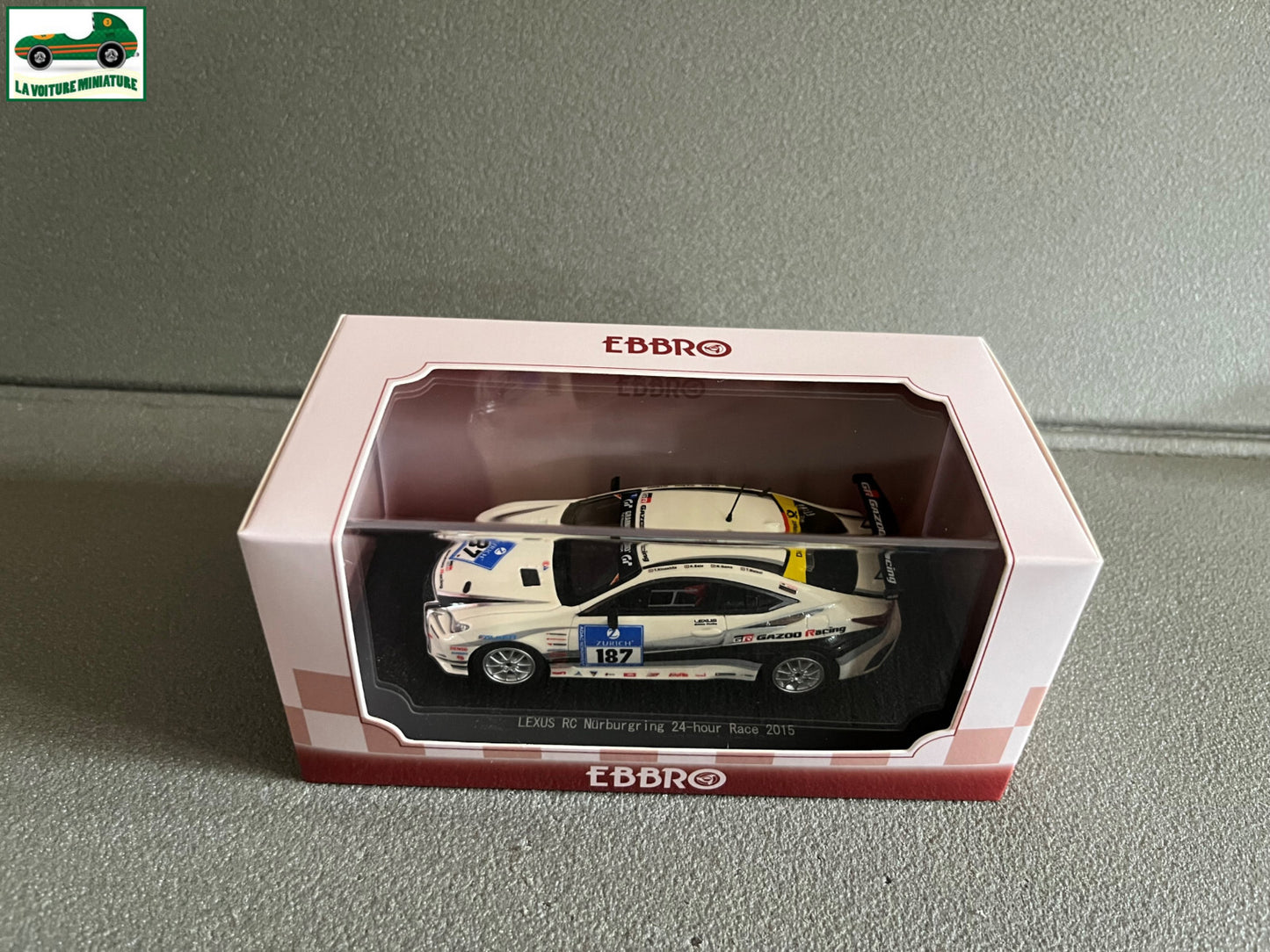 Voiture Miniature Lexus RC Nurburgring 24 hour Race 2015 Ebbro au 1/43