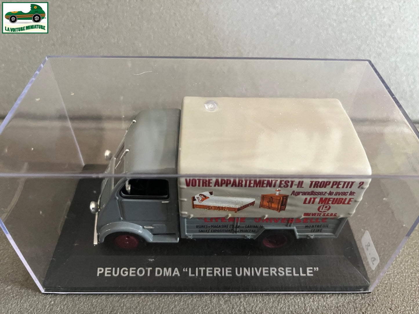 Voiture Miniature Camion Publicitaire Peugeot DMA Literie Universelle au 1/43