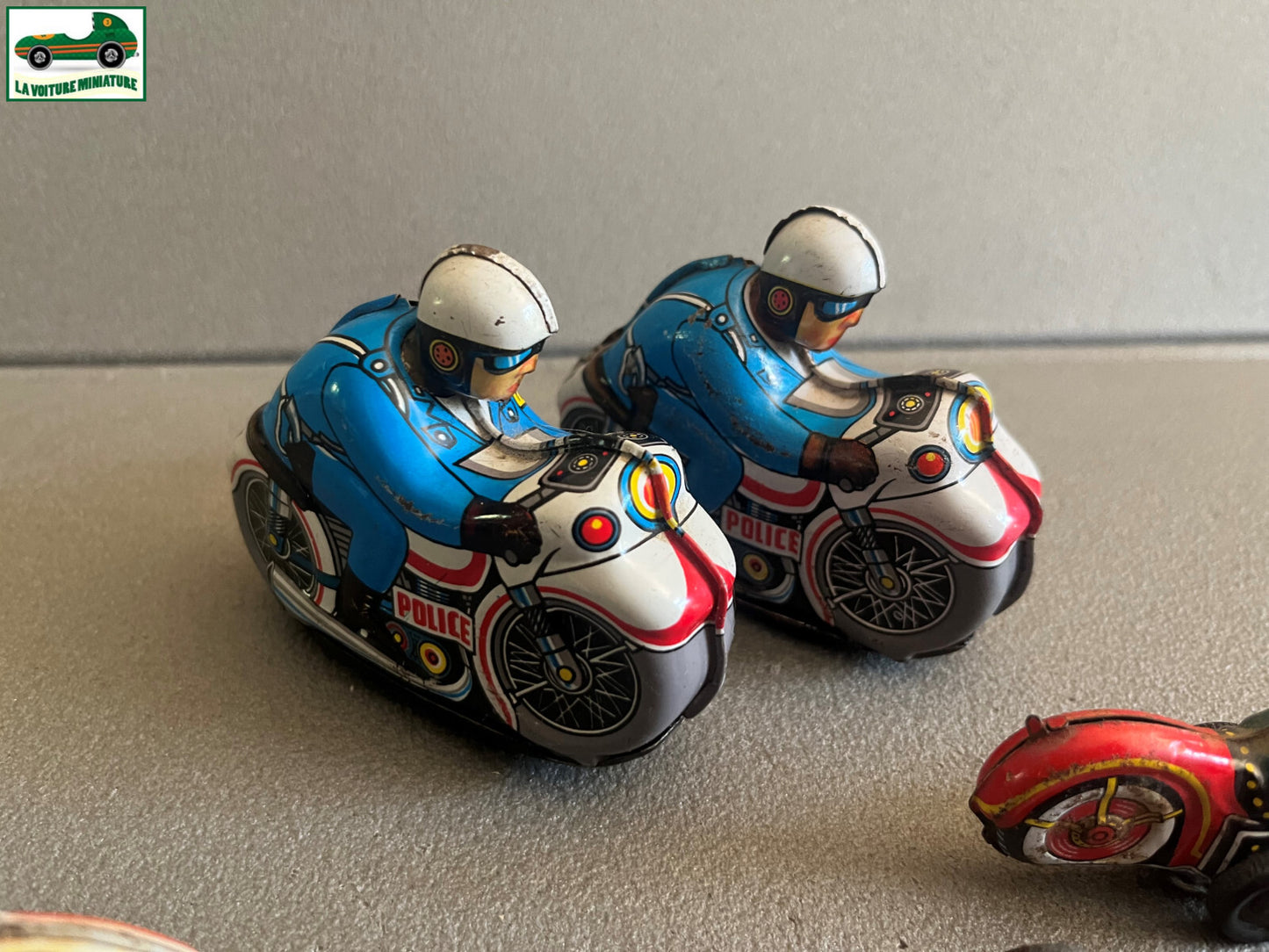 Ancienne Miniature Métal Tôle Mécanisme Lot 6 Moto Japan Korea