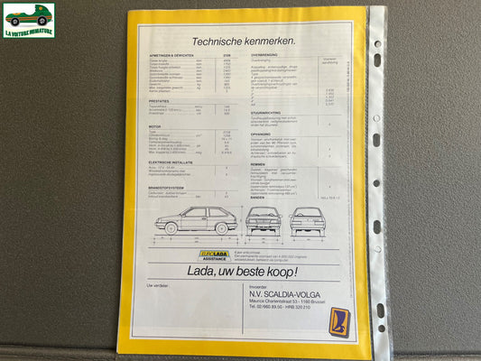 Ancien Dépliant Brochure Documentation Automobile Lada Samara