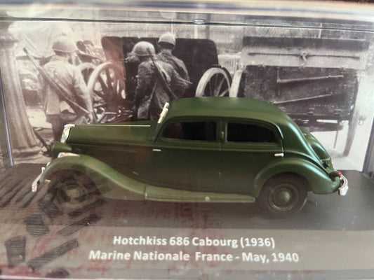 Voiture Miniature Militaire Hotchkiss 686 Cabourg Marine Nationale France 1/43