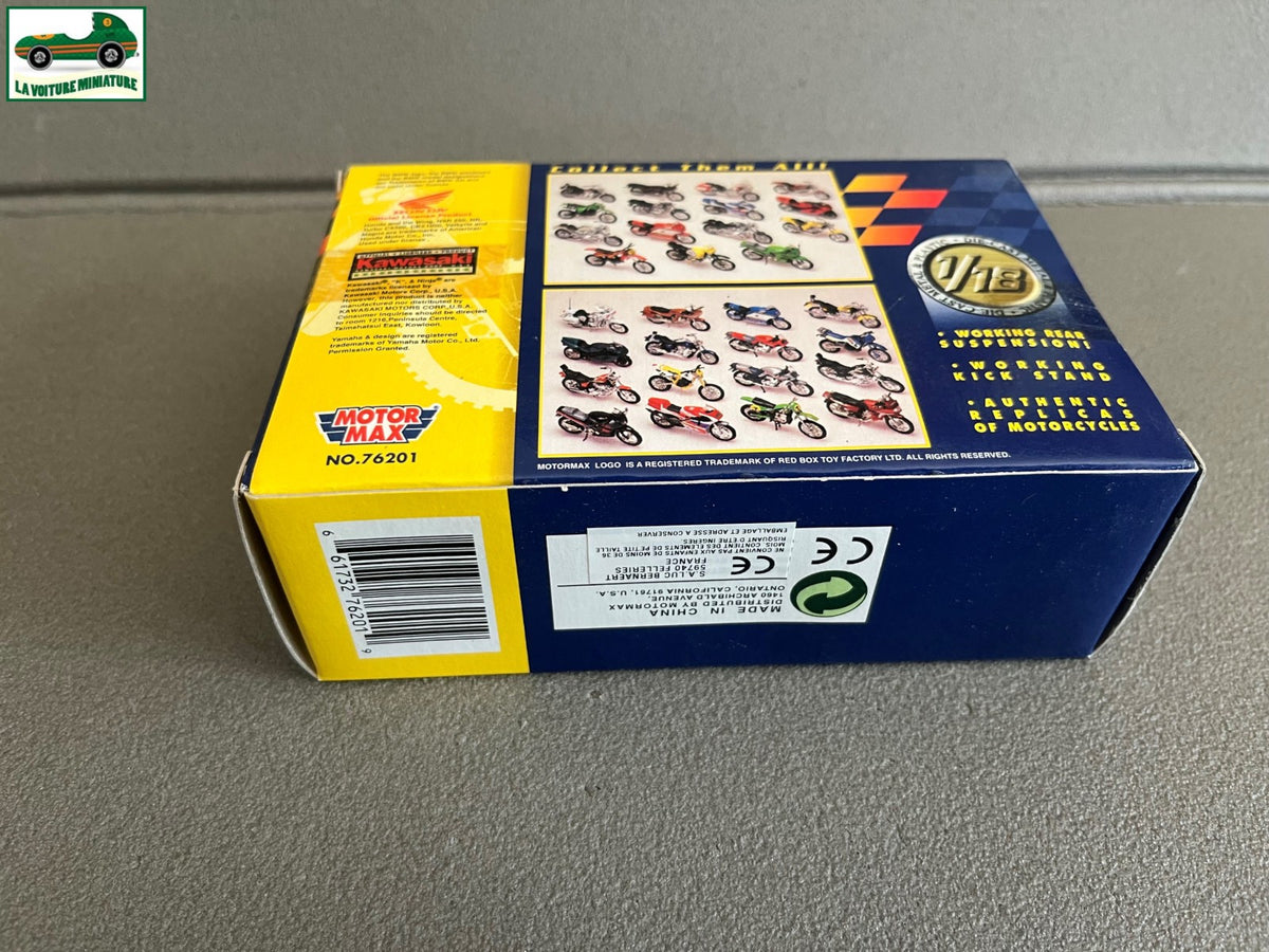 Moto miniature Kawasaki KLR 650 Super Bikes Motor Max 1/18