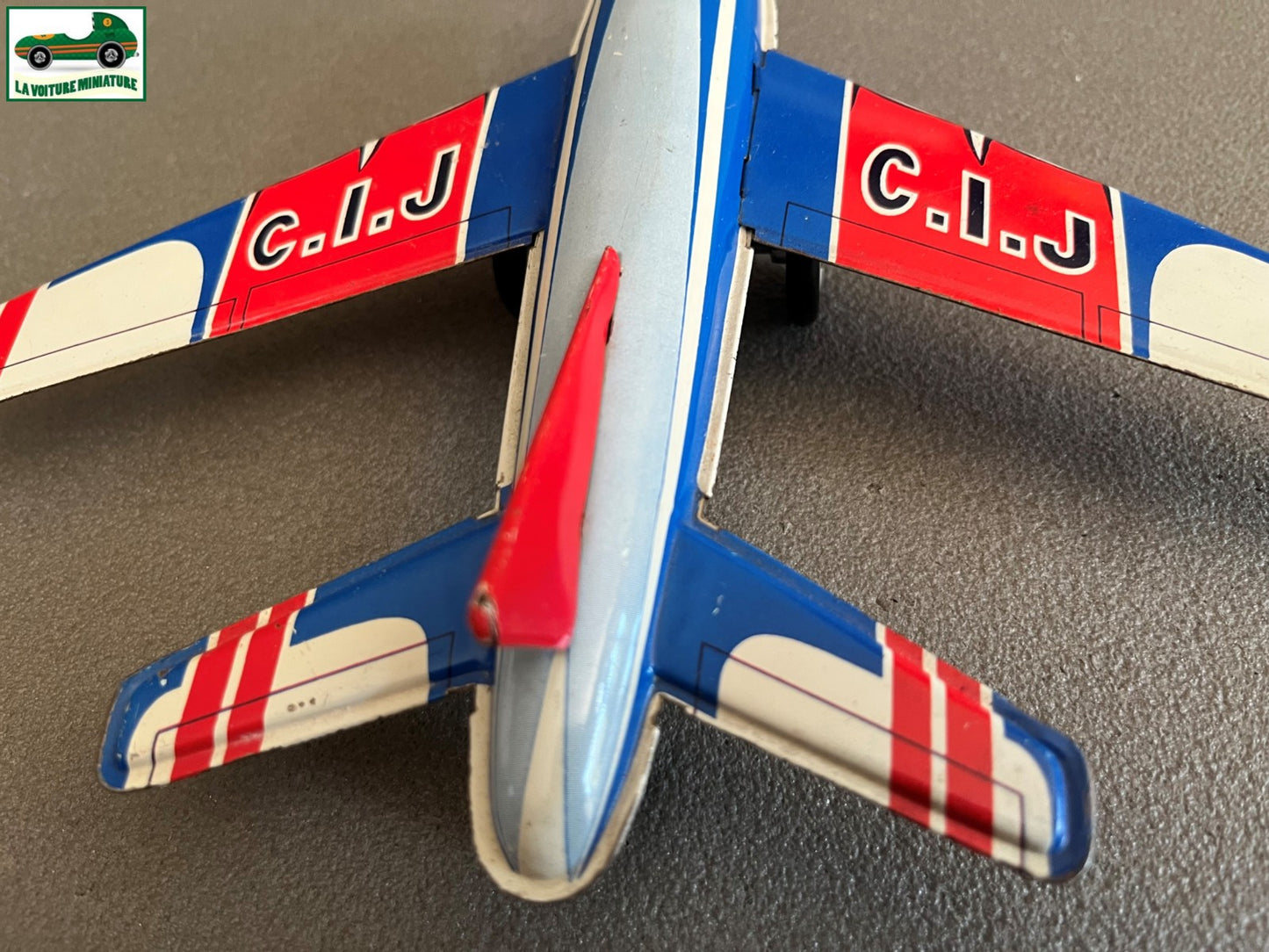Jouet Ancien Tôle Avion CIJ Friction France Vintage