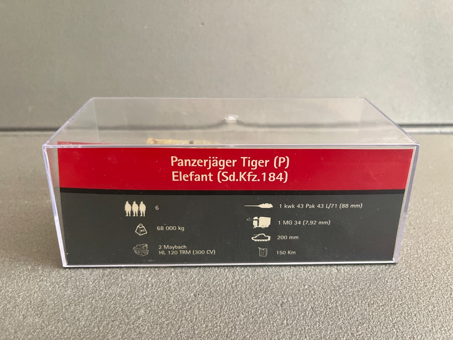 Miniature Militaire Char Tank Blindé Panzerjager Tiger P Elefant Altaya 1/72