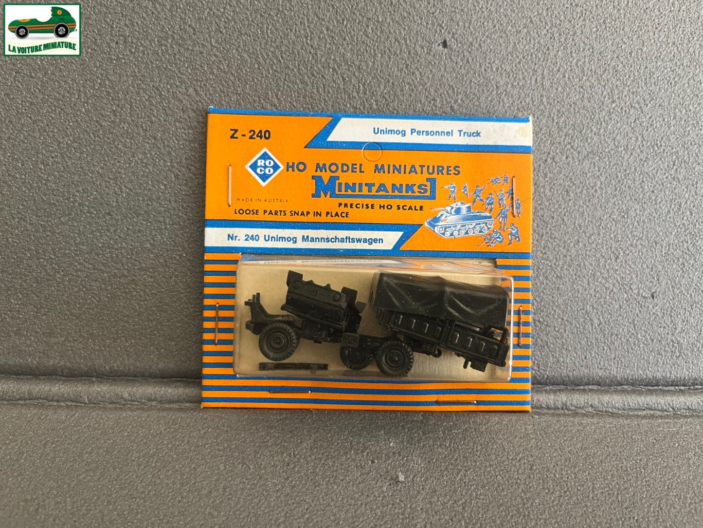 Miniature Engin Militaire Camion Z-240 Unimog Personnel Roco Minitanks 1/87 HO