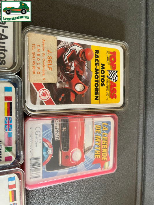 Lot de 5 Jeux de Carte Thème Moto Voiture Hemma ASS Ancien Collection