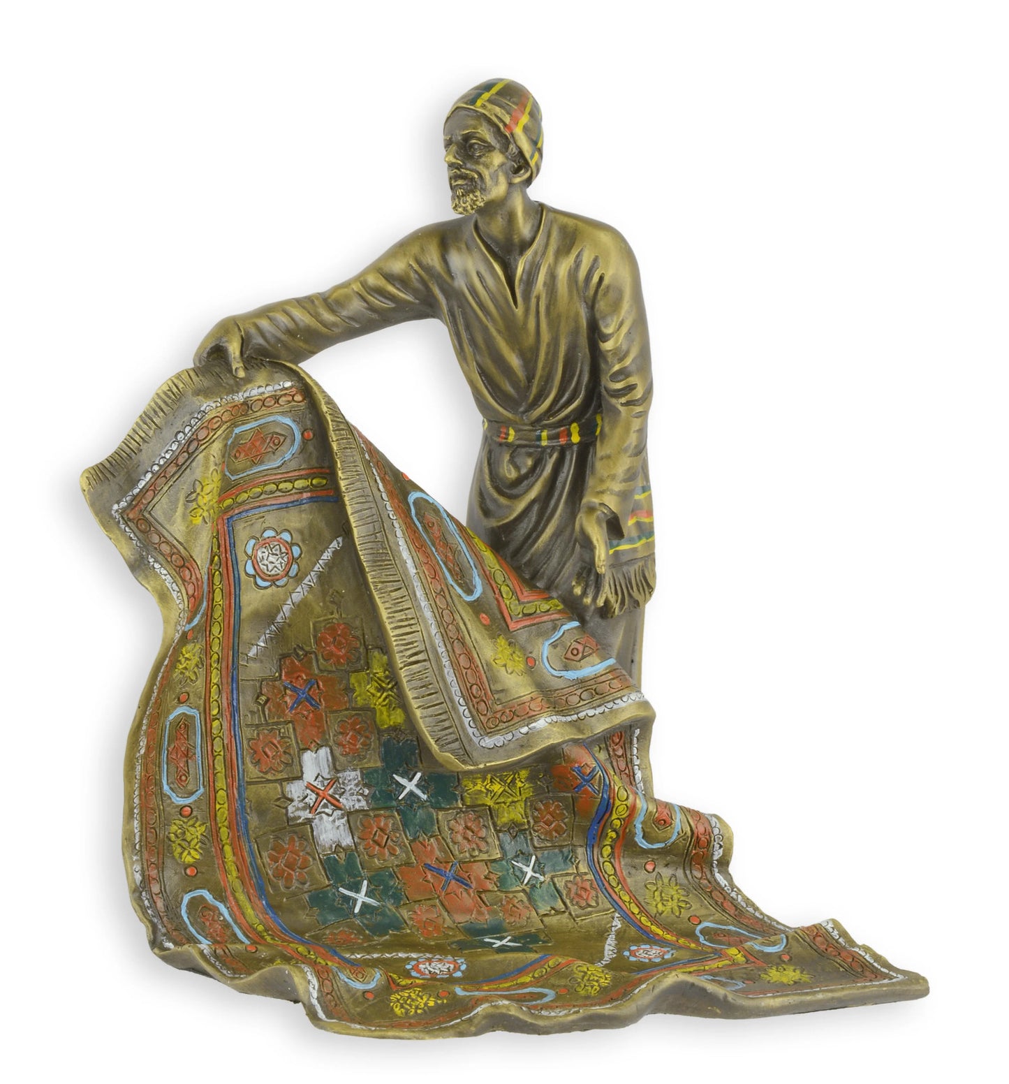 STATUE MODERNE SCULPTURE BRONZE VDEUR DE TAPIS ARABE