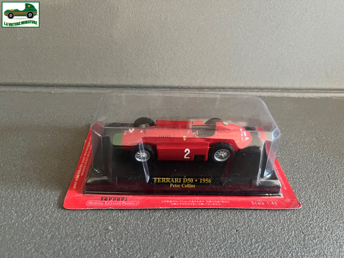 Voiture miniature Collection Formule 1 F1 Ferrari D50 1956 Peter Collins 1/43
